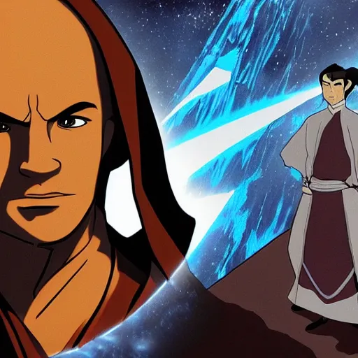 Image similar to Hayden Christensen in Avatar: the last airbender, designed by Bryan Konietzko