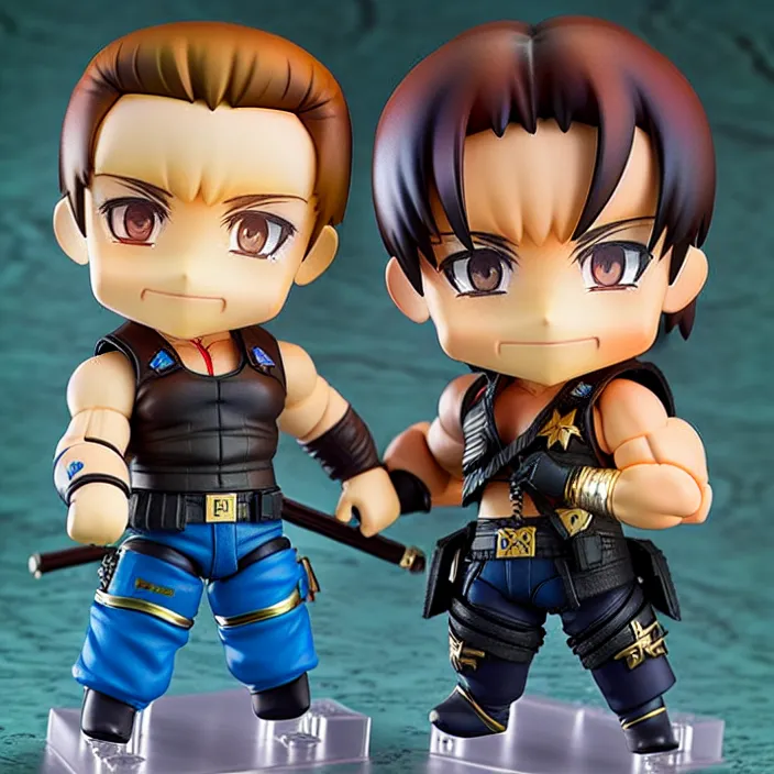 Prompt: An anime Nendoroid figurine of Arnold Schwarzenegger, fantasy, figurine , product photo