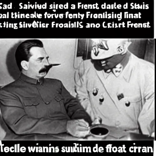 Image similar to stalin smoking french fries