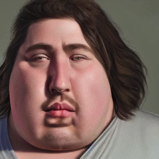 Prompt: hyperrealistic portait of obese stephen segal, photorealistic, rendered in octane, rendered in unreal engine, 4 k, beautiful colors, award winning, artstation, highly detailed, grotesque