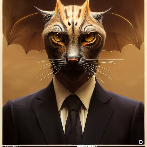 Prompt: portrait painting of a business cat leader of a political party, ultra realistic, concept art, intricate details, eerie, highly detailed, photorealistic, octane render, 8 k, unreal engine. art by artgerm and greg rutkowski and charlie bowater and magali villeneuve and alphonse mucha