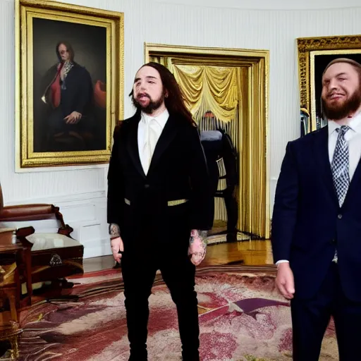 Image similar to Post Malone is officially elected president of the United States, White House photographer