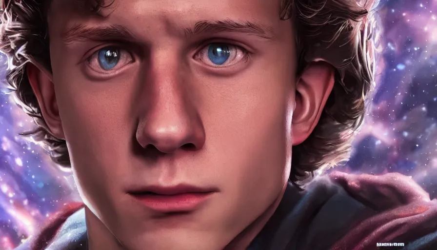 Prompt: Tom Holland is Doctor Who, hyperdetailed, artstation, cgsociety, 8k