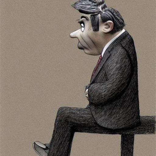 Prompt: Mr Bean, by John Kenn Mortensen