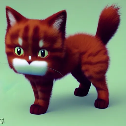 Image similar to an adorable cat dog pokemon. very cute friendly. fluffy. beautiful. digital render.