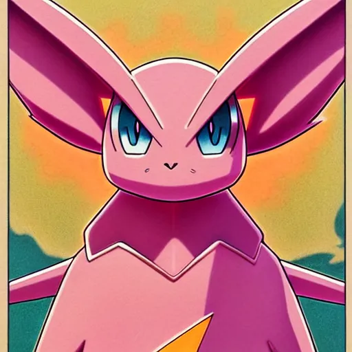 Prompt: pink and orange pokemon portrait drawn grind core album cover art, conceptual mystery pokemon, intricate detailed painting, illustration sharp detail, manga 1 9 9 0