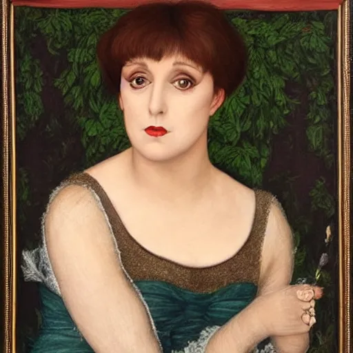 Prompt: portrait of hybrid of liza minelli and isy suttie, preraphaelite, 8 k