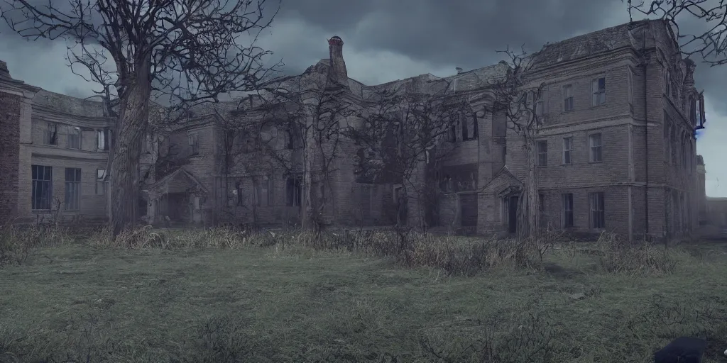 Prompt: investigating a haunted asylum, unreal engine
