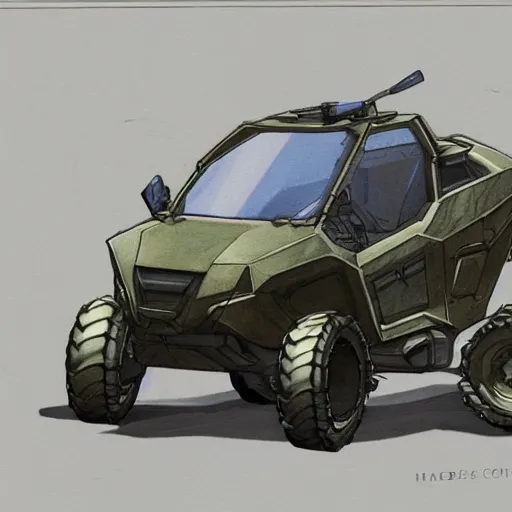 Image similar to concept art blueprint halo new atv vehicles