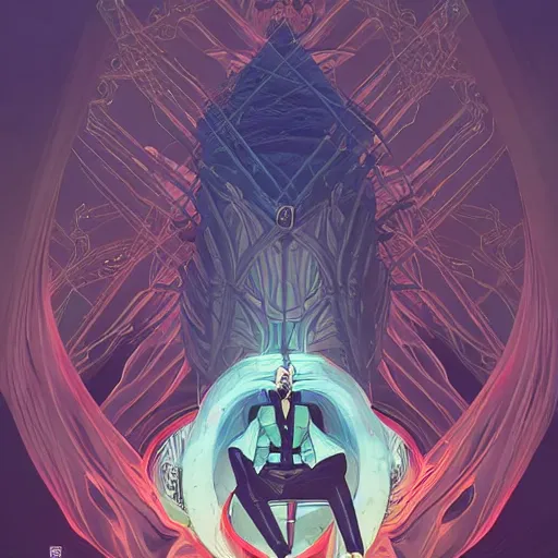 Image similar to elden ring themed majestic futuristic visionary inventor nikola tesla tarot crad by sachin teng, artgerm, darius zawadzki, masterpiece, organic painting, matte painting, technical geometrical drawing shapes, lightning electricity coil, hard edges, graffiti, high quality art by sachin teng, artstation trending