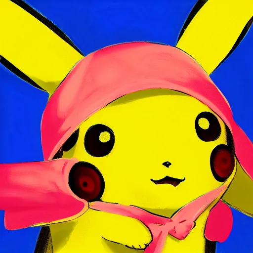 Prompt: pikachu by andi warhol, 4 k, digital painting, bright colors