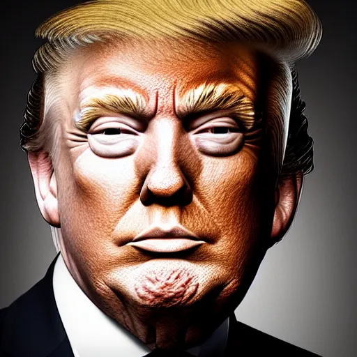Prompt: headshot portrait of trump, 4 k, photorealistic