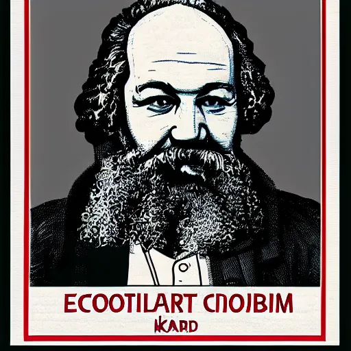 Image similar to ecological gothic karl marx portrait