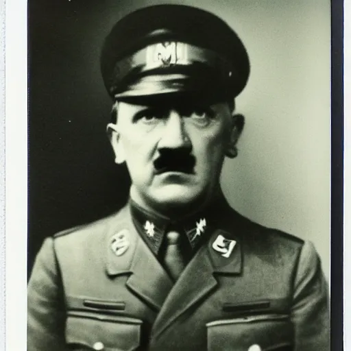 Prompt: polaroid photo of adolf hitler