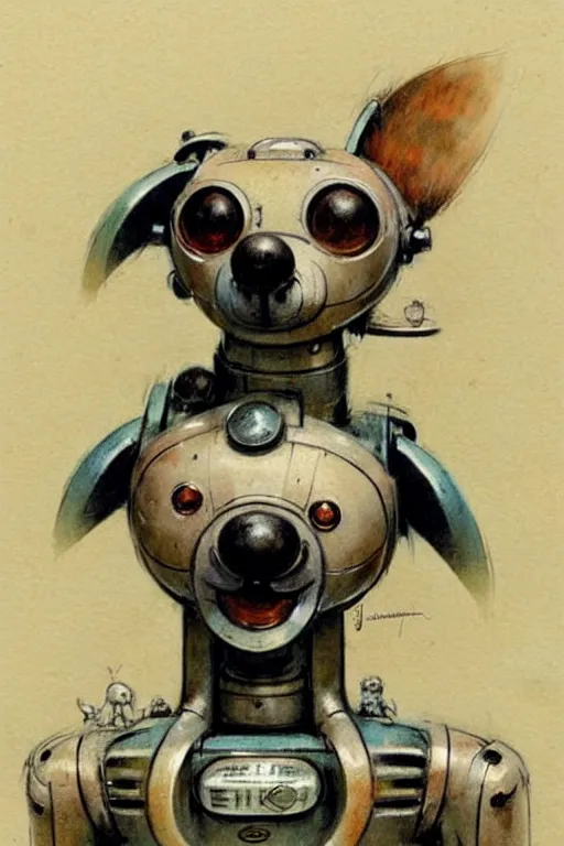 Image similar to (((((1950s retro robot dog . muted colors.))))) by Jean-Baptiste Monge !!!!!!!!!!!!!!!!!!!!!!!!!!!