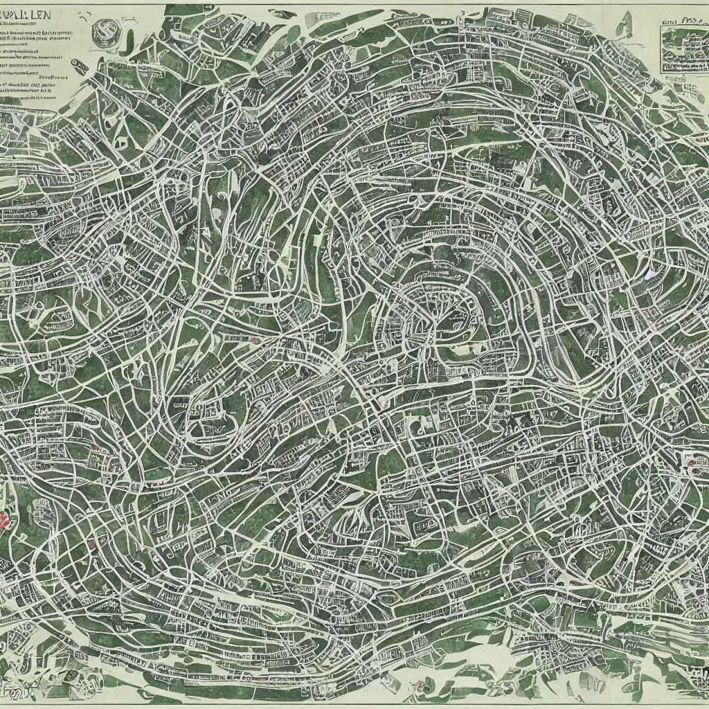 Image similar to Map of a tunnel system by Deven Rue, hyper detailed