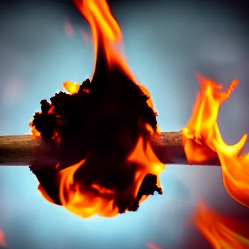 Image similar to close up shot of a burning joint, cinematic