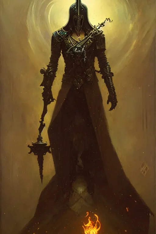 Image similar to the king of spades by gaston bussiere, bayard wu, greg rutkowski, giger, maxim verehin