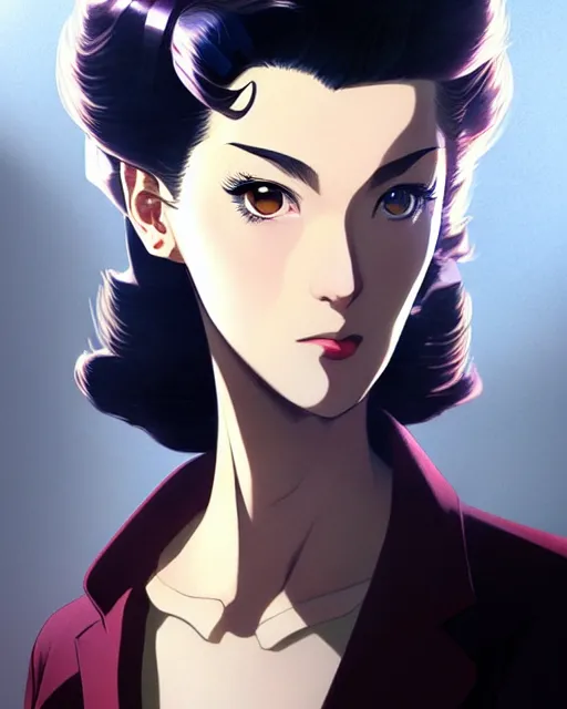 Image similar to portrait Anime 1940s Detective smoking Sharp fine face pretty face, realistic shaded Perfect face, fine details. Anime. noir detective movie realistic shaded lighting by katsuhiro otomo ghost-in-the-shell, magali villeneuve, artgerm, rutkowski Jeremy Lipkin and Giuseppe Dangelico Pino and Michael Garmash and Rob Rey