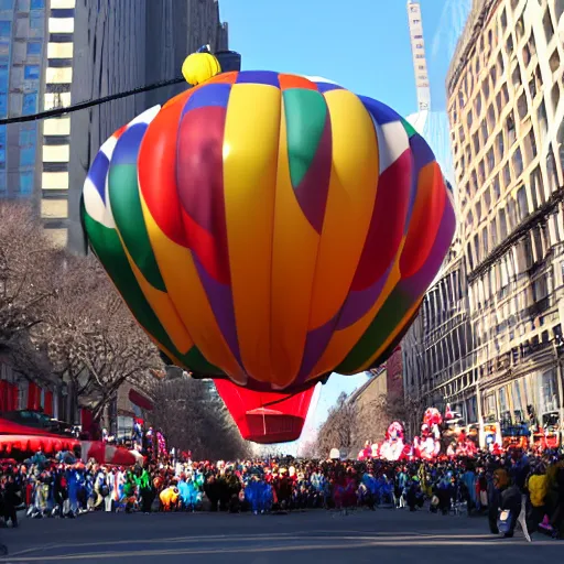 Prompt: macy's thanksgiving day parade, balloon
