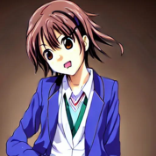 Image similar to professional portrait photograph, realistic photo of haruhi suzumiya from the anime the melancholy of haruhi suzumiya.