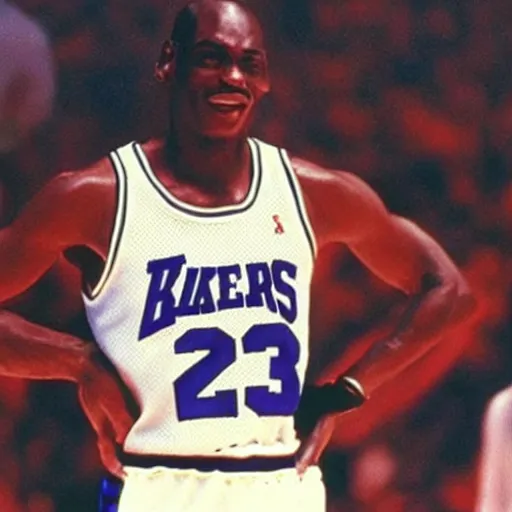 Image similar to micheal jackson is micheal jordan in space jam film still