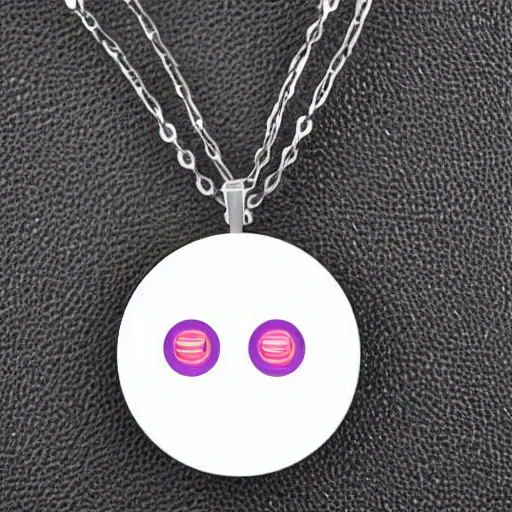 Image similar to bacteria necklace, white mink with big pink neck circle of chromosomes and bacteria matte art cg hd 8k starring at camera symmetrical mink face bacteria chromosomes matte portrait photo cute