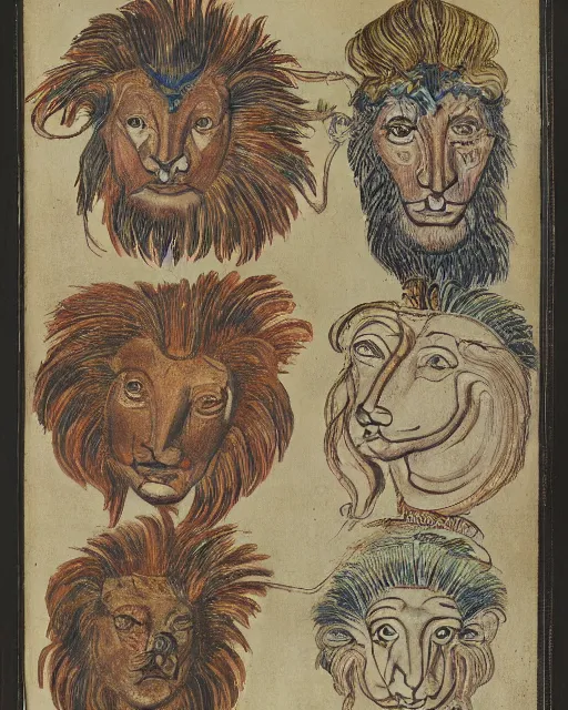Image similar to zmei gorynich with one human head, second eagle head, third lion head, fourth ox head. drawn by francis bacon