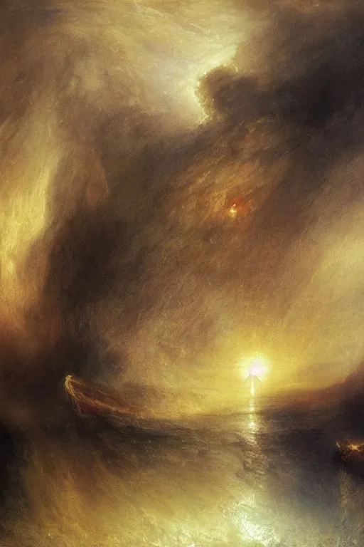 Image similar to things fall apart ; the centre cannot hold ; mere anarchy is loosed upon the world, the blood - dimmed tide is loosed, and everywhere the ceremony of innocence is drowned ; in the style of turner, in the style of carrivaggio, 8 k resolution, artgerm, artstation, deviantart, epic digital art, atmospheric