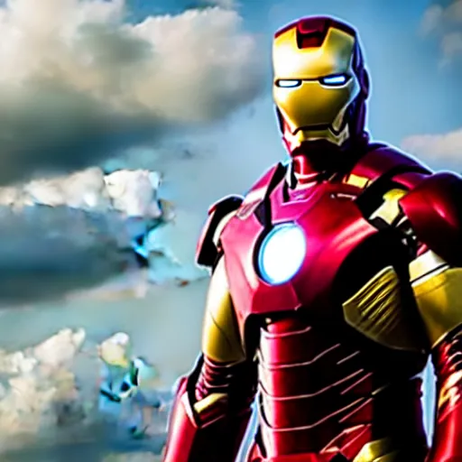 Image similar to film still of chris hemsworth as iron man, cinematic