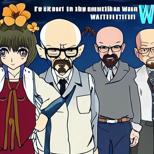 Image similar to walter white anime