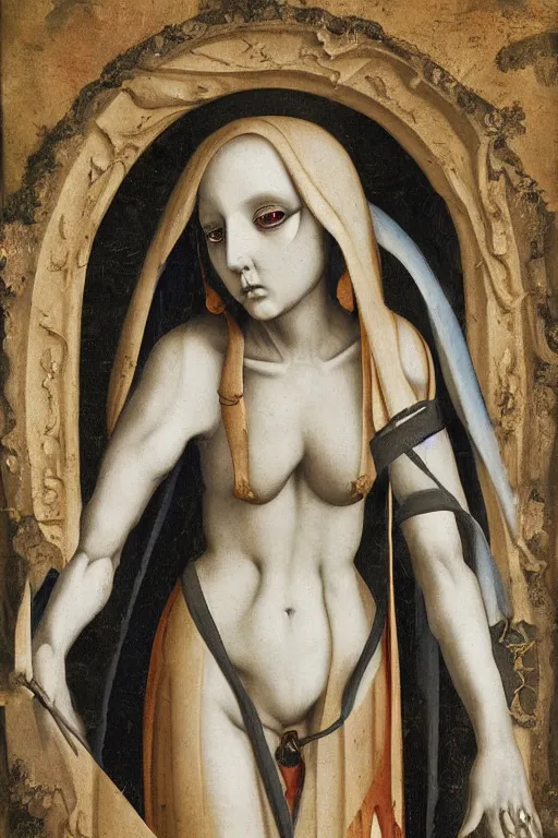 Image similar to digital art of a gothic personification of the goddess of death. renaissance art