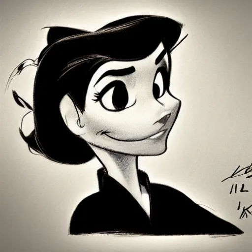 Image similar to milt kahl pencil sketch of victoria justice disney style