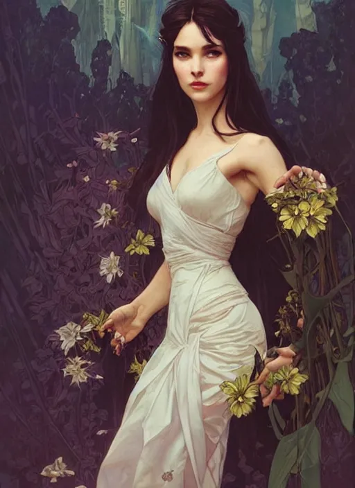 Image similar to queen, dainty wilder face, incredibly detailed face, pretty face, light dress, true anatomy, art by artgerm and greg rutkowski and alphonse mucha