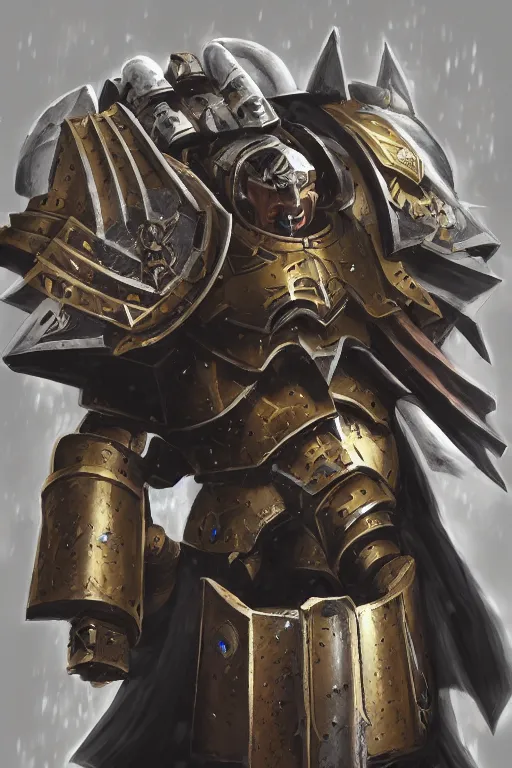 Image similar to armor portrait heros warhammer 4 0 k horus heresy fanart - the primarchs emperor by johannes helgeson animated with vfx concept artist & illustrator global illumination ray tracing hdr fanart arstation zbrush central hardmesh 8 k octane renderer comics stylized