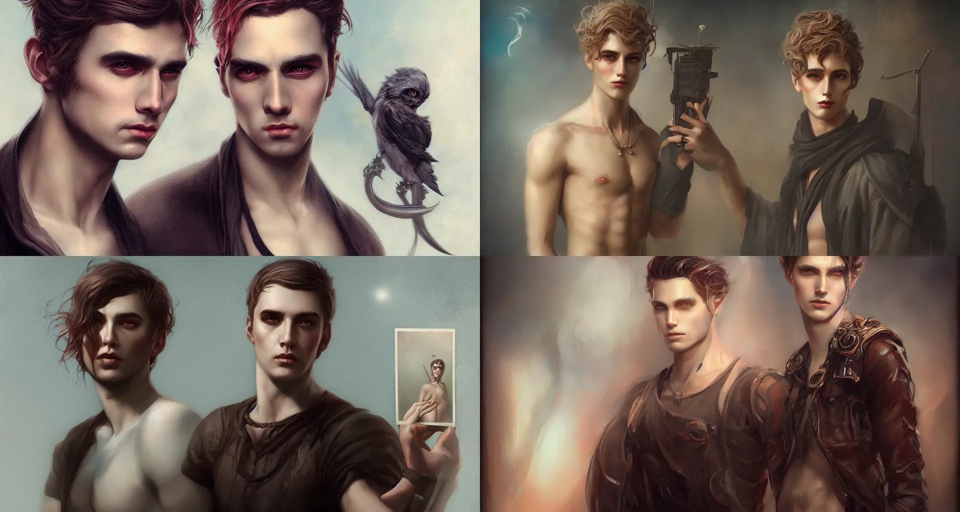Prompt: male character art by tom bagshaw