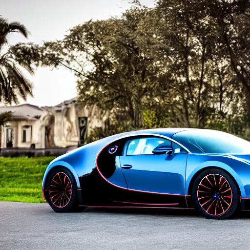 Prompt: an electric bugatti