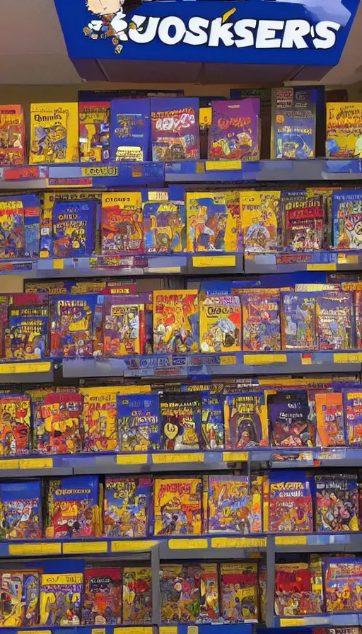 Image similar to rugrats, blockbuster movie rental store