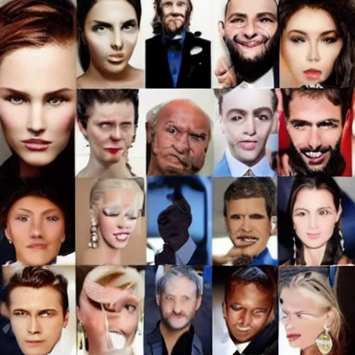 Image similar to rich people in the world, perfect faces