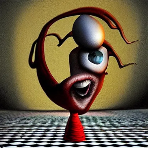 Image similar to surreal 3 d artwork by tim burton