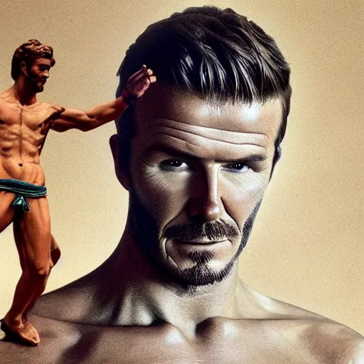 Image similar to david beckham as david of michelangelo