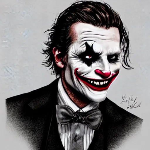 Prompt: a portrait of Bradley Cooper dressed As The Joker