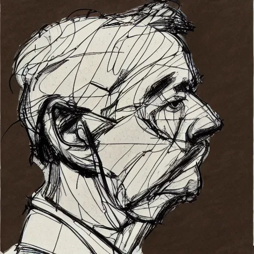 Image similar to a realistic yet scraggly portrait sketch of the side profile of a stern and sophisticated jonny greenwood, trending on artstation, intricate details, in the style of frank auerbach, in the style of sergio aragones, in the style of martin ansin, in the style of david aja, in the style of mattias adolfsson