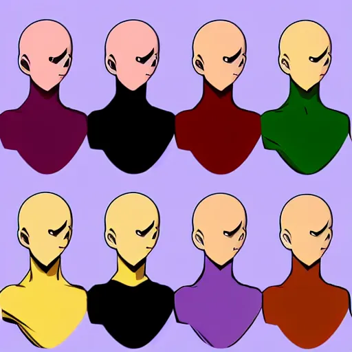 Image similar to stylized flat colour saitama one punch man gradient bright colours, stylized, 2 d,