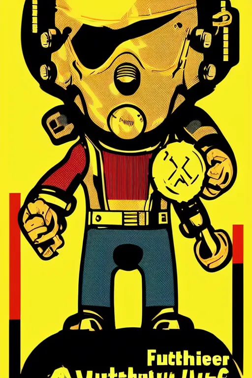 Image similar to fallout 7 6 retro futurist illustration art by butcher billy, sticker, colorful, illustration, highly detailed, simple, smooth and clean vector curves, no jagged lines, vector art, smooth andy warhol style