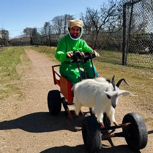 Image similar to a goat cart go kart