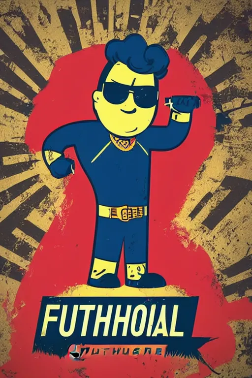 Image similar to fallout 7 6 retro futurist illustration art by butcher billy, sticker, colorful, illustration, highly detailed, simple, smooth and clean vector curves, no jagged lines, vector art, smooth andy warhol style