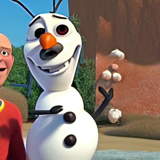 Prompt: Olaf Scholz as seen in Disney Pixar\'s Up (2009)