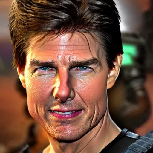 Image similar to Tom Cruise as a character in World of Warcraft