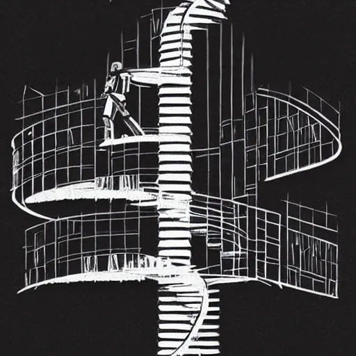 Prompt: Darth Vader walking down an infinite spiral staircase made out of diamonds.